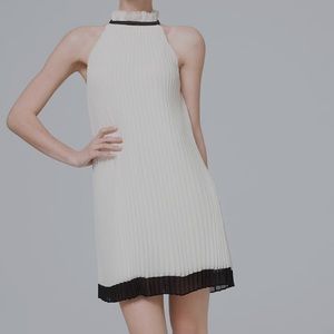 Whbm white and black halter neck shift dress